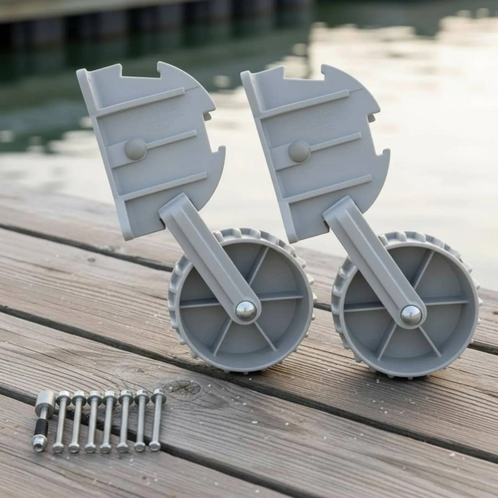 

2 Pieces Kayak Stern Wheels Robust-Duty Stern Launching Carrier Wheels Dinghy Launching Carrier Adjustable Position