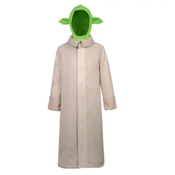 Movie Cosplay Star Baby Yoda Boy Party Costume Adult The Child Jacket Coat Robe with Hat Fancy Wars Halloween Performance