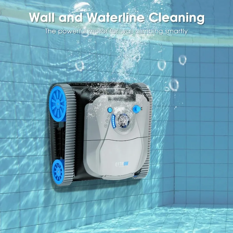 Robot pulitore per piscine, aspirapolvere per piscine senza fili per piscine interrate, sistema a turbina a doppio motore, aspirapolvere robotizzato per piscine fuori terra