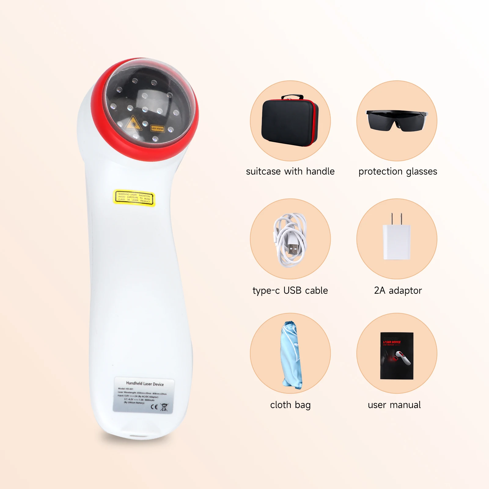 Veterinary Handheld L a s e r Th e ra py Machine & Device for Dogs-Professional Pain Relief with Cold Laser Technology