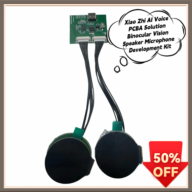 Binocular Vision Intelligent Voice PCBA Solution, Xiaozhi Development Board with Speaker and Microphone, IoT Terminal Applicatio