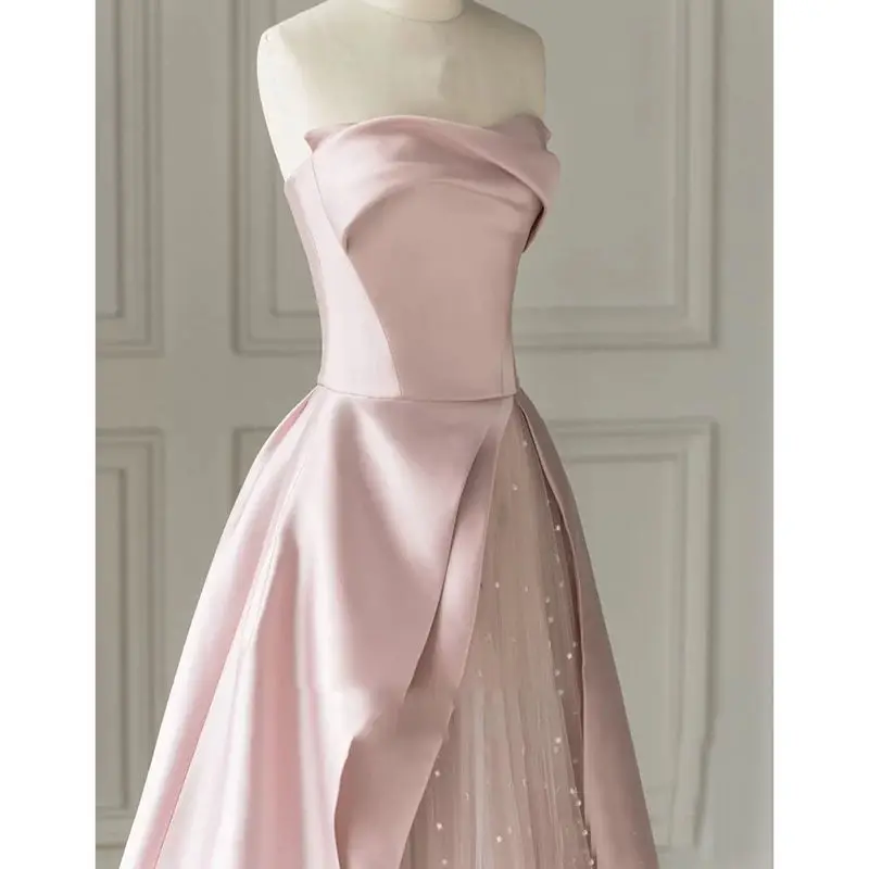 

Ele Long Evening Gown Women's 8th Birthday Celebration Ceremony Dr Luxury Classy Sle Korean Mid-Waist Zipper