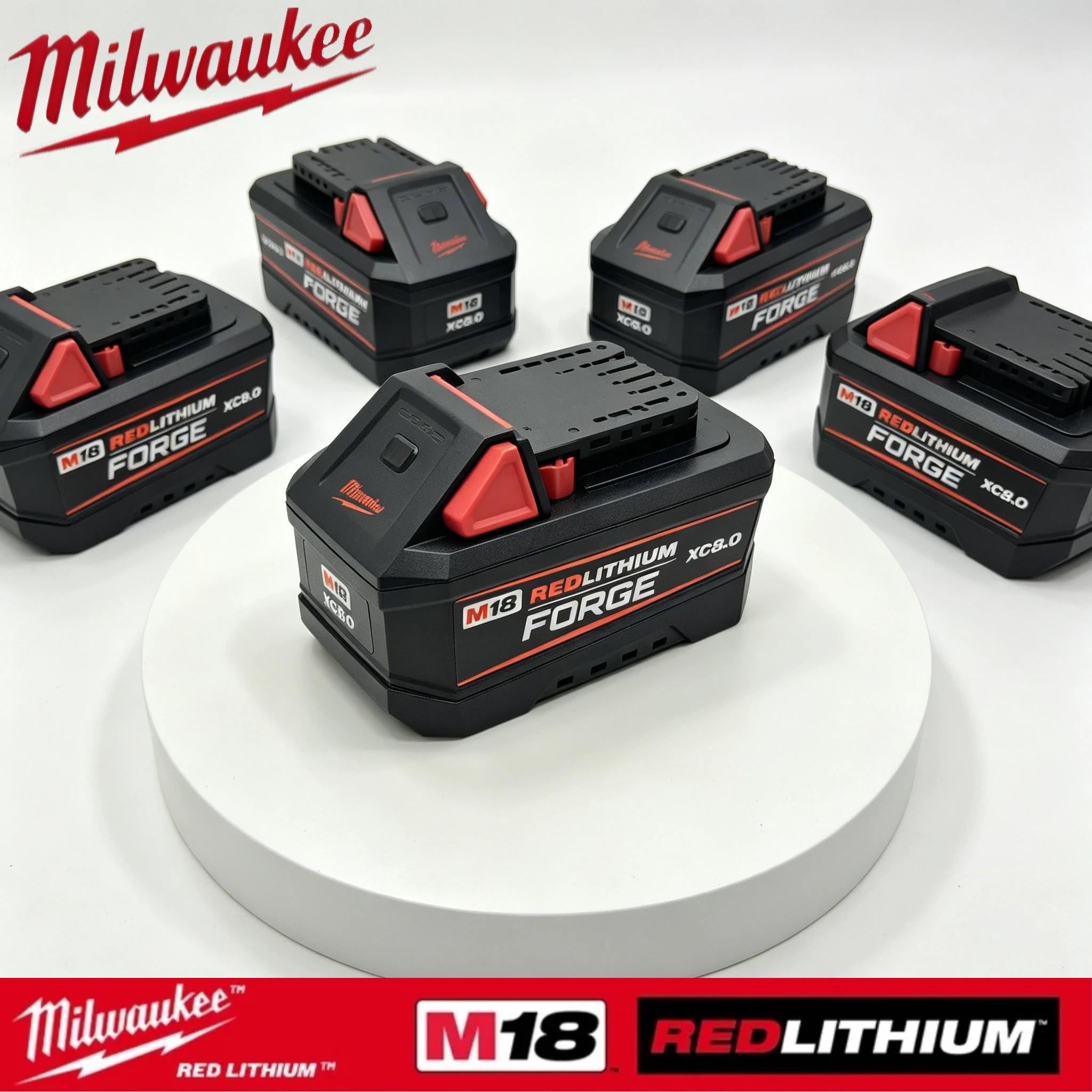 

brand-new Milwaukee Forge M18 18V 6.0Ah Red lithium Battery Strong Power Supply Perfect Compatibility With M18 Tools