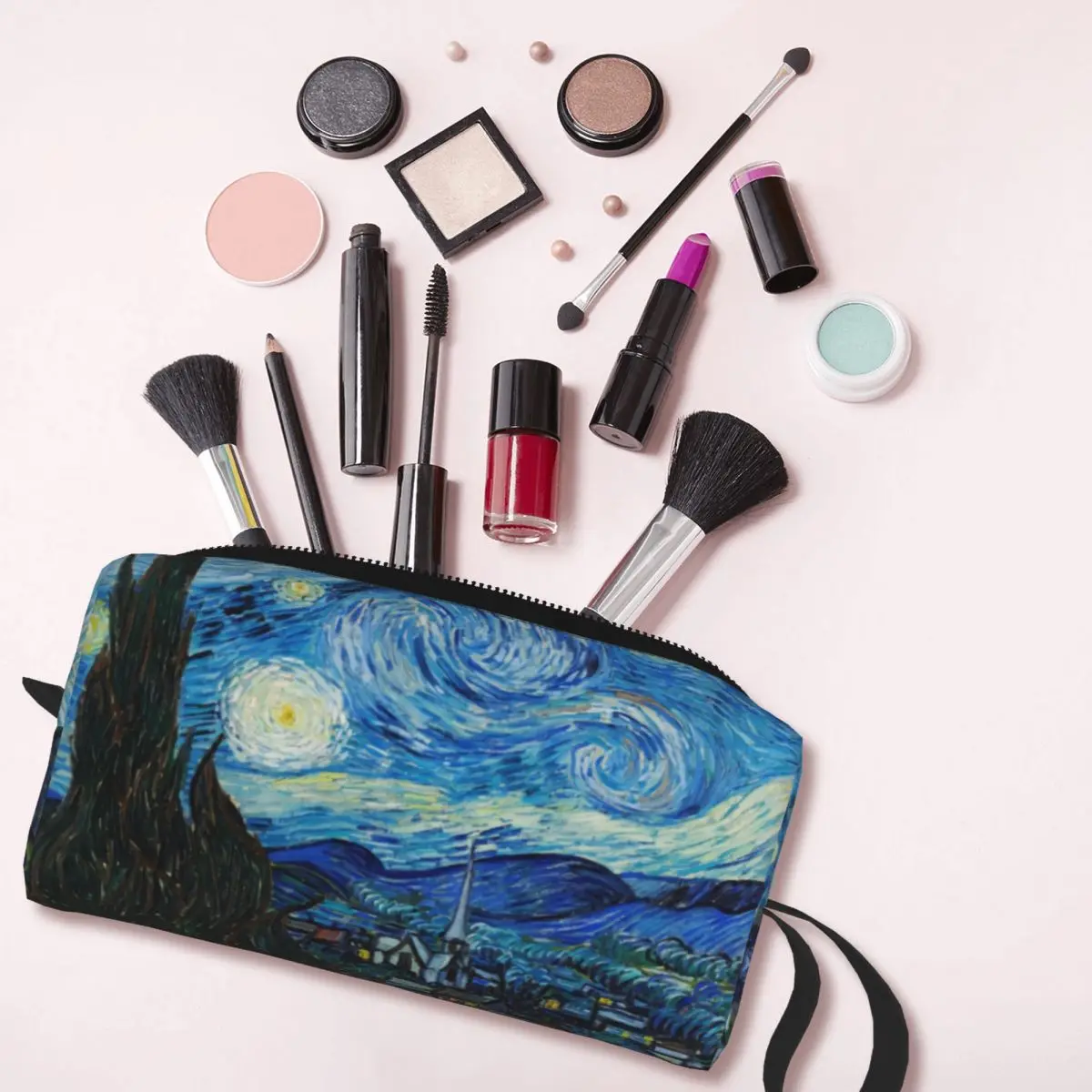 Vincent Van Gogh Starry Night Travel Cosmetic Bag Women Oil Painting Art Toiletry Makeup Organizer Lady Beauty Storage Dopp Kit