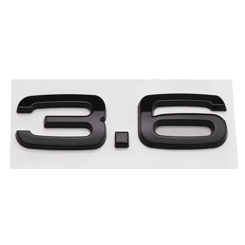 3D ABS 2.4 3.6 4.2 Letter Car Rear Trunk Tailgate Fender Door Badge Emblem Adhesive Sticker For Audi A4 A5 A6 A7 A8 Q3 Q5 Q7