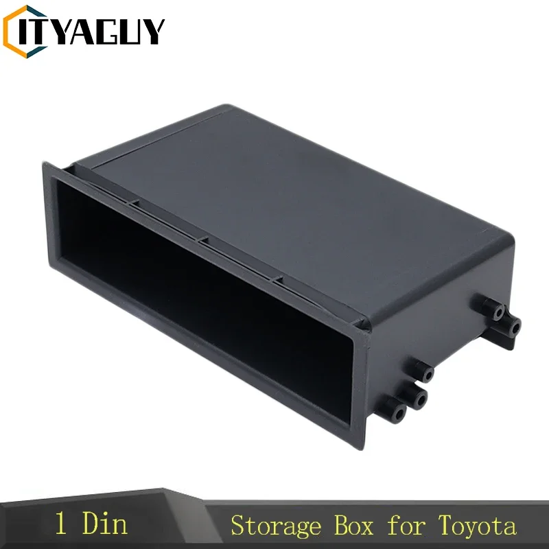 1 Din Car Stereo Radio Refitting Dashboard Storage Box Kit Universal Car CD Player Dash Trim Pocket Box For Toyota
