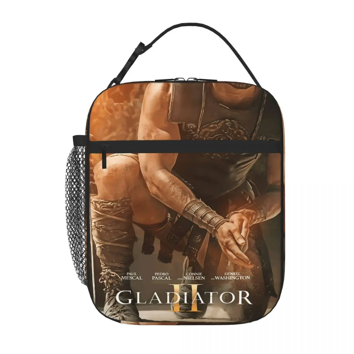 Bestselling Gladiator Embossed Insulated Food Bag Camping Meal Adjustable Strap Lunch Bag