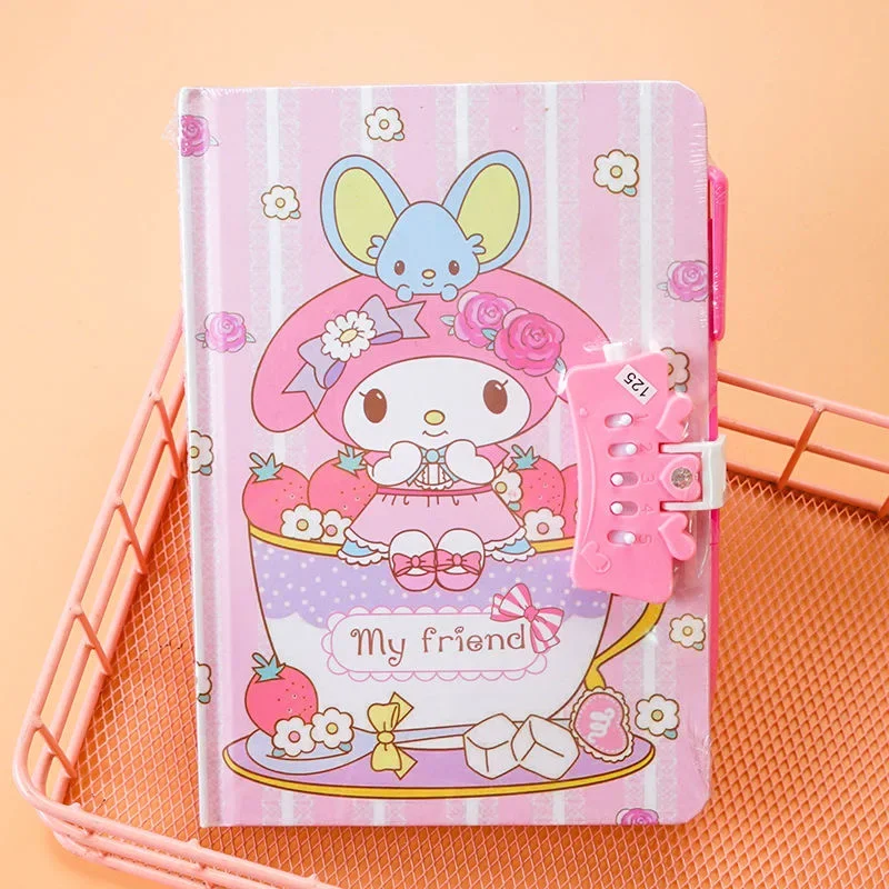 Sanurgente-Cartoon Code Ple, Kawaii A5 Cartoon, Kuromi Cinnamoroll My Melody, Cute Staacquering Supplies, 03 License Notebook, School Supplies