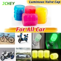 Tapas de válvulas luminosas que brillan en la oscuridad, válvulas fluorescentes para neumáticos de coche, cubierta de cubo de neumático para rueda de motocicleta y bicicleta, decoración de tapa decorativa