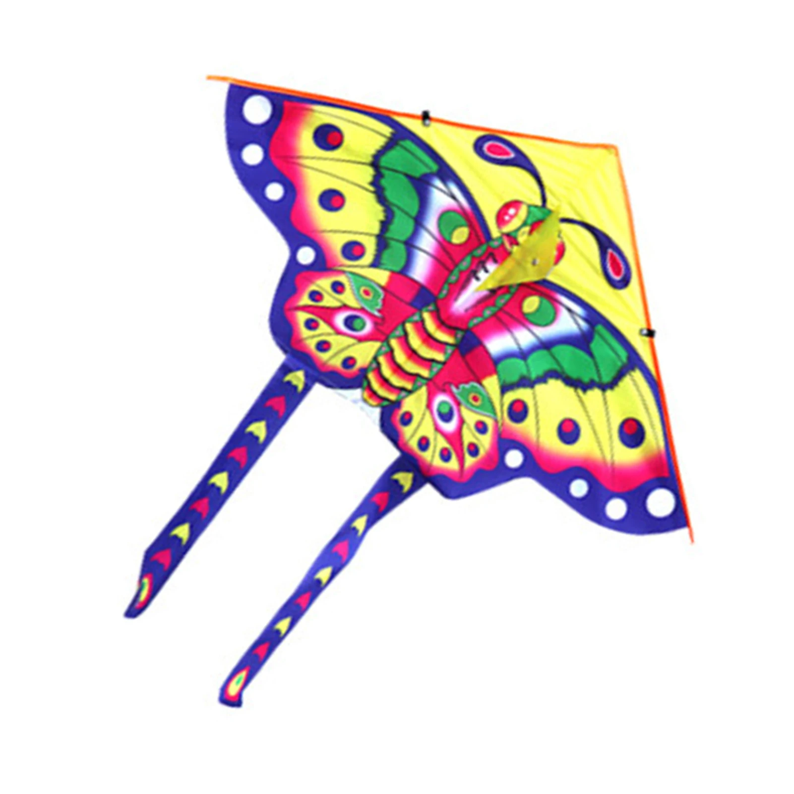 Groothandel Vlindervliegers Grote Delta Gemakkelijk te vliegen Grote Single Line Kite met staarten Kindervlieger voor gezinsbuitenspellen