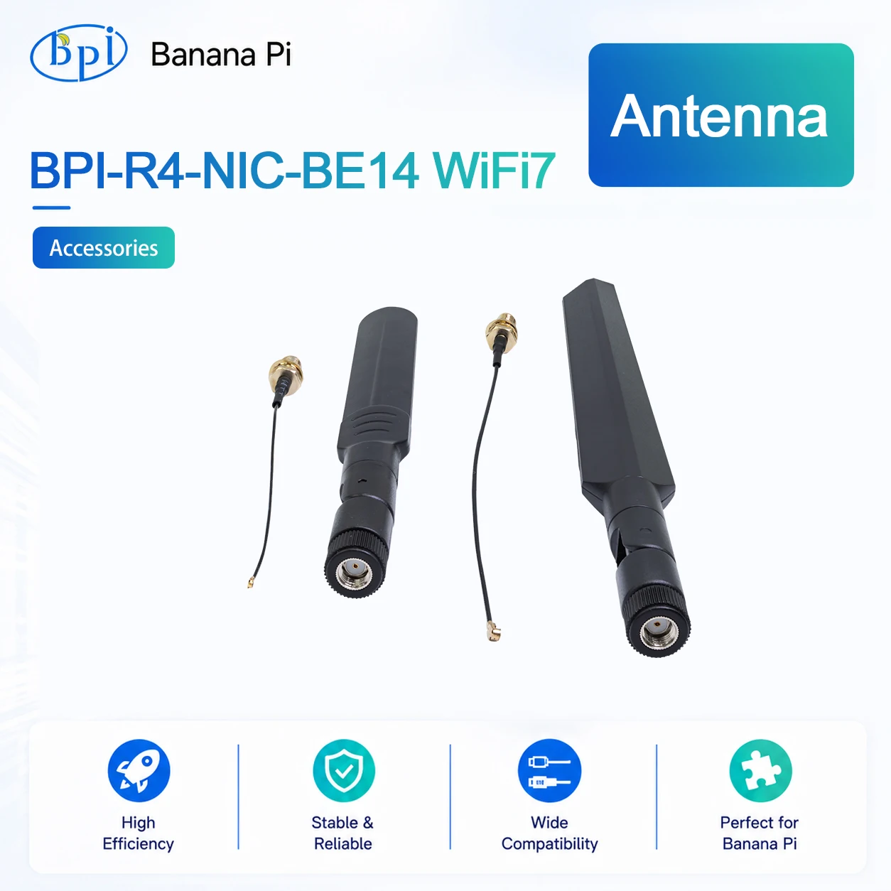 Banana Pi BPI-R4-NIC-BE14 wifi7 Antenna Accessories only for BPI-R4-NIC-BE14 wifi7 Modules
