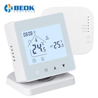 Beok RF 433 Wireless WiFi Thermostat for Gas Boiler Heating Battery Powered Temperature Controller Room Thermoregulator