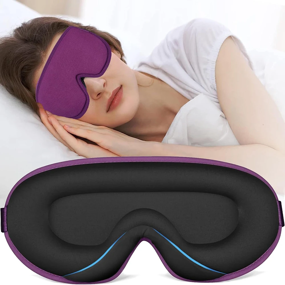 Silk Sleeping Mask Soft Cooling Sleep Mask For Eyes Travel Shade Cover Rest Relax Sleeping Blindfold Eye Cover Sleeping Aid