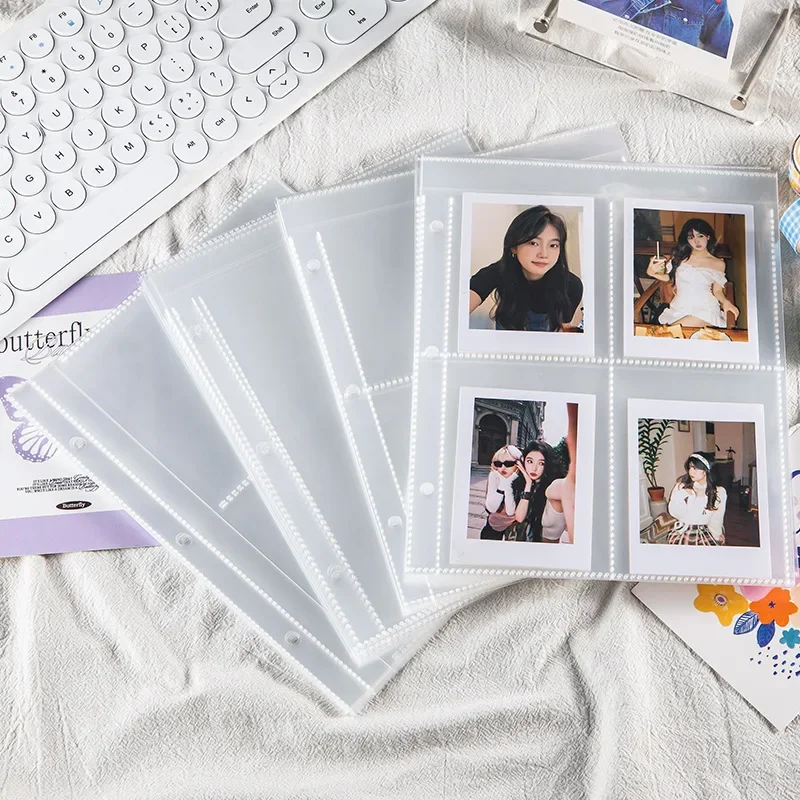 A4 Transparent PP Photo Album with 3-Inch Card Pages - Nine-grid Album Storage for Easy Organization and Display