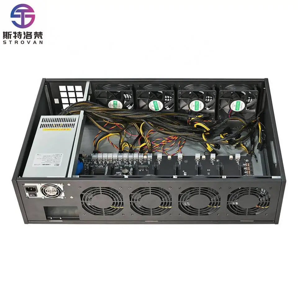 Server Chassis Machine 4u Rackmount Case Foldable Case Silent Gpu Server High Efficiency Gpu Chassis 8 Graphic Card