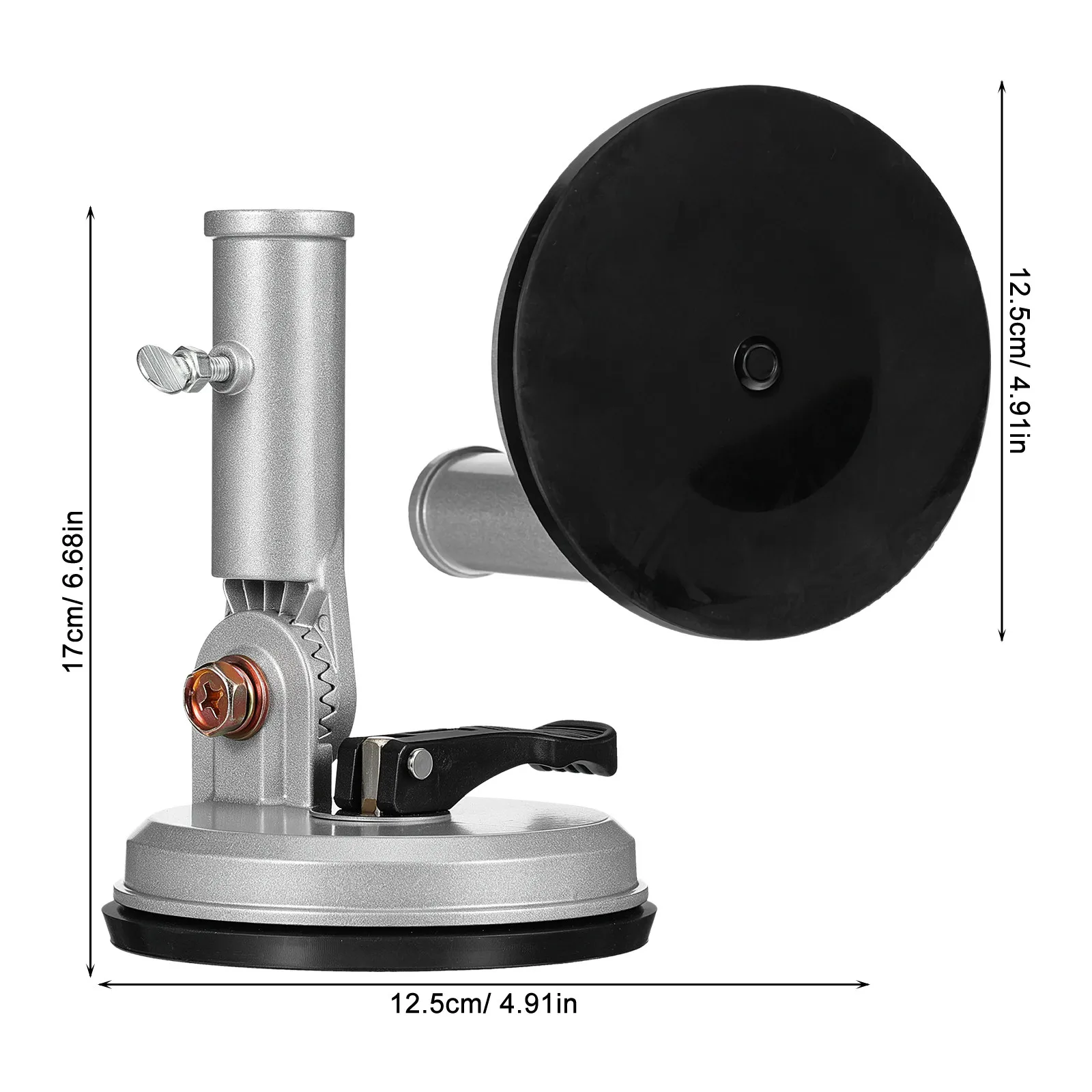 Suction Cup Flag Pole Holder Aluminum Alloy Car Mount Flagpole Base Stable Outdoor Vehicle Mounting Bracket Car Motorcycle Rv view 4