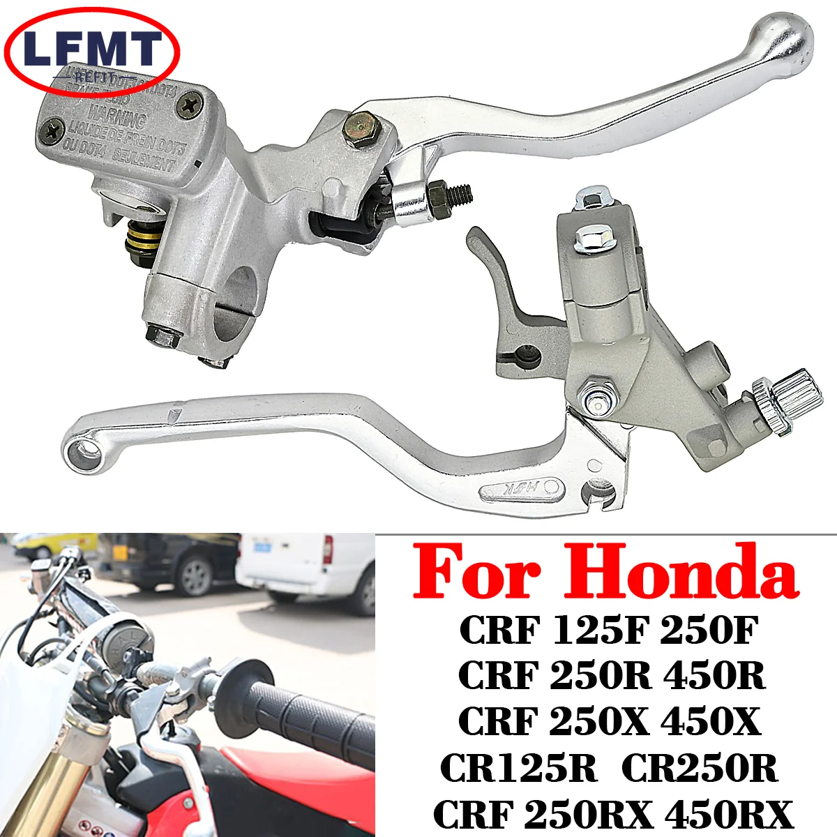 

Motorcycle 22mm Handlebars Brake Master Cylinder Clutch Levers For HONDA CR125R CRF250R CRF250X CRF450X CRF 450R 2005-2020 2021