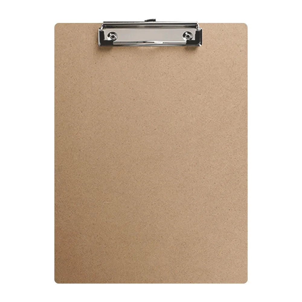 High Quality Wood Writting Pad Wood Board A4 A5 Clipboards Classic Low Profile Clip Memo Folder Restaurant