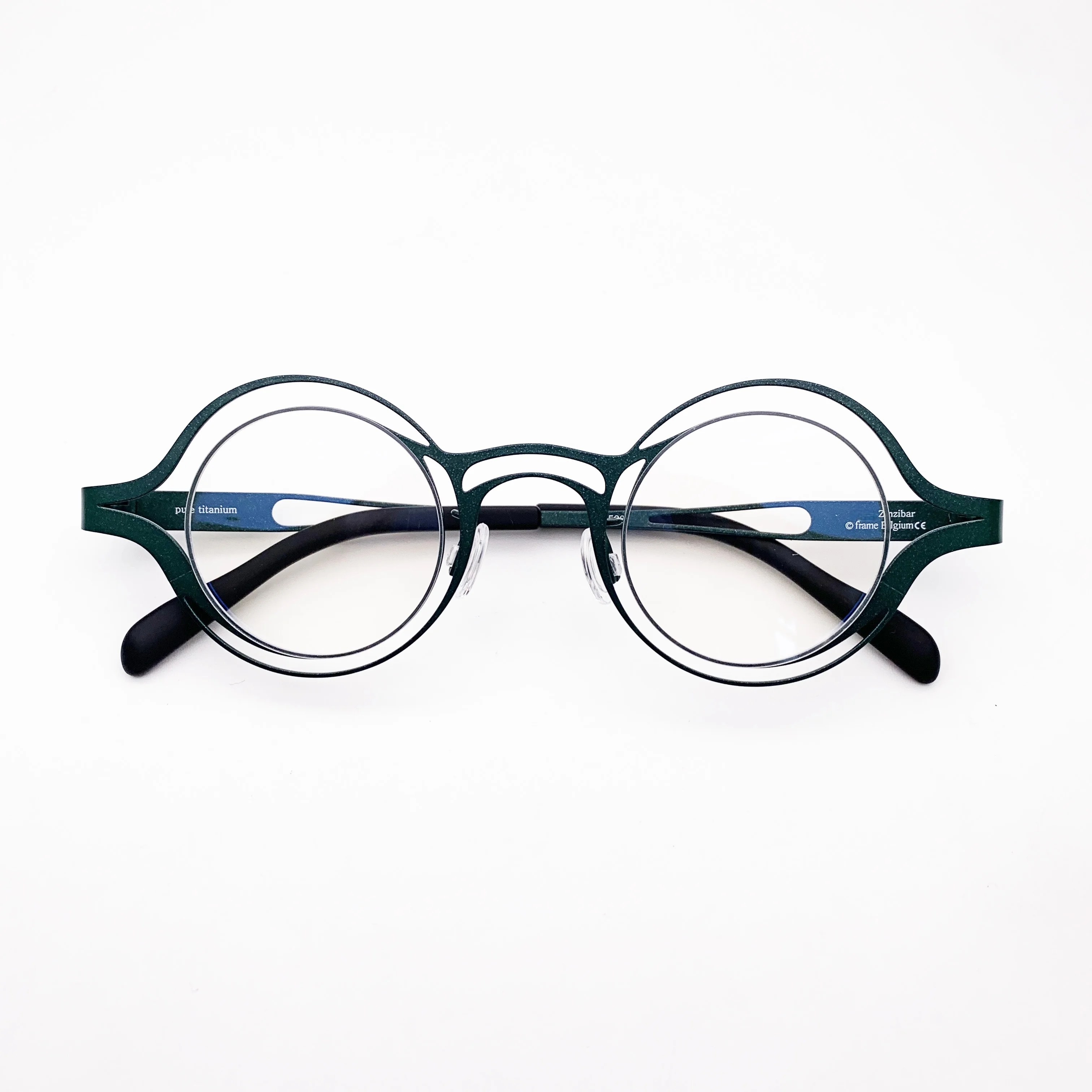 Belight البصرية بلجيكا مصمم الهندسة دائرة التيتانيوم جولة النظارات إطار مشهد الرجال النساء النظارات زنجبار
