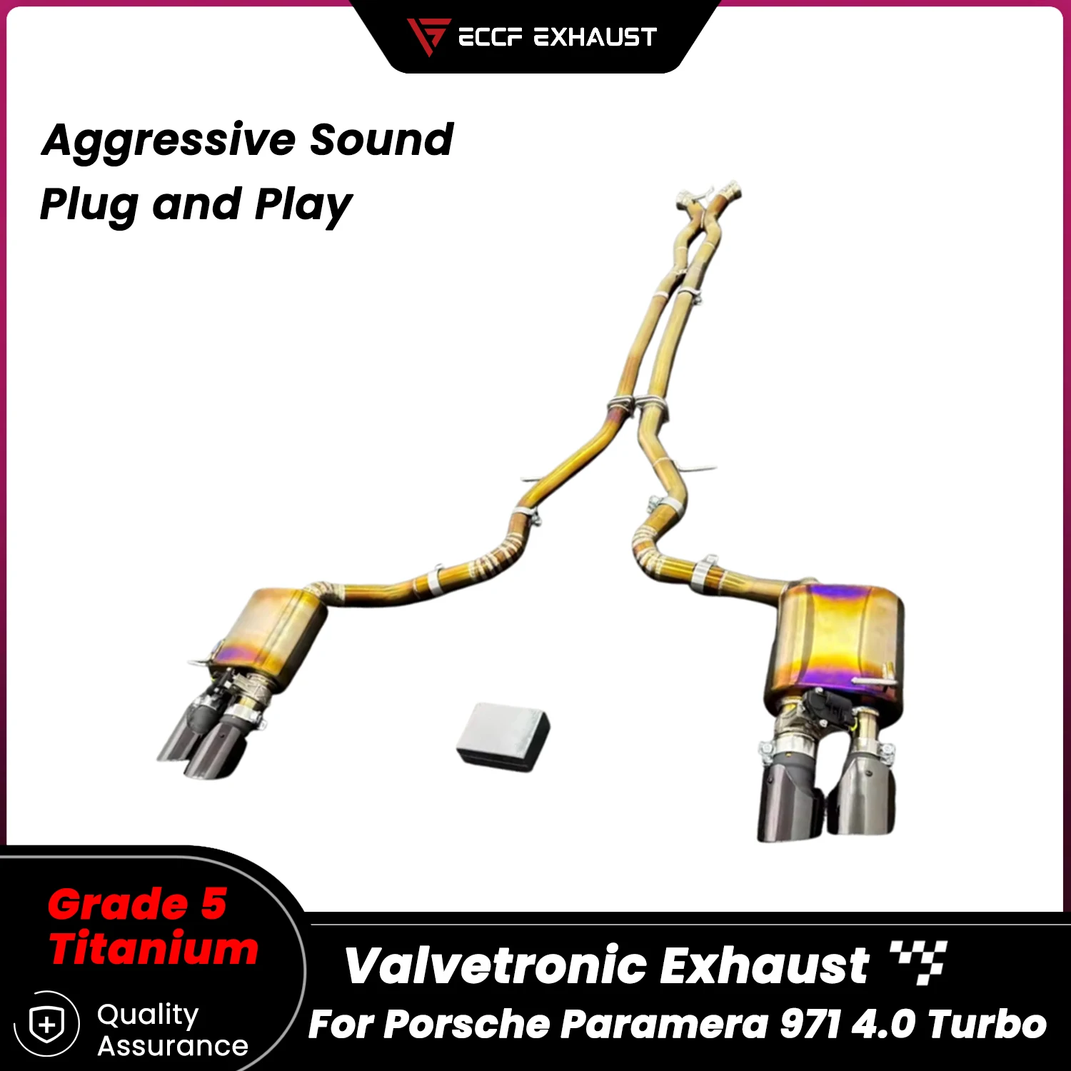 

TItanium Valvetronic Catback Exhaust for Porsche Paramera 971 4.0 Turbo Unleash True Exhaust Performance Easy Installation