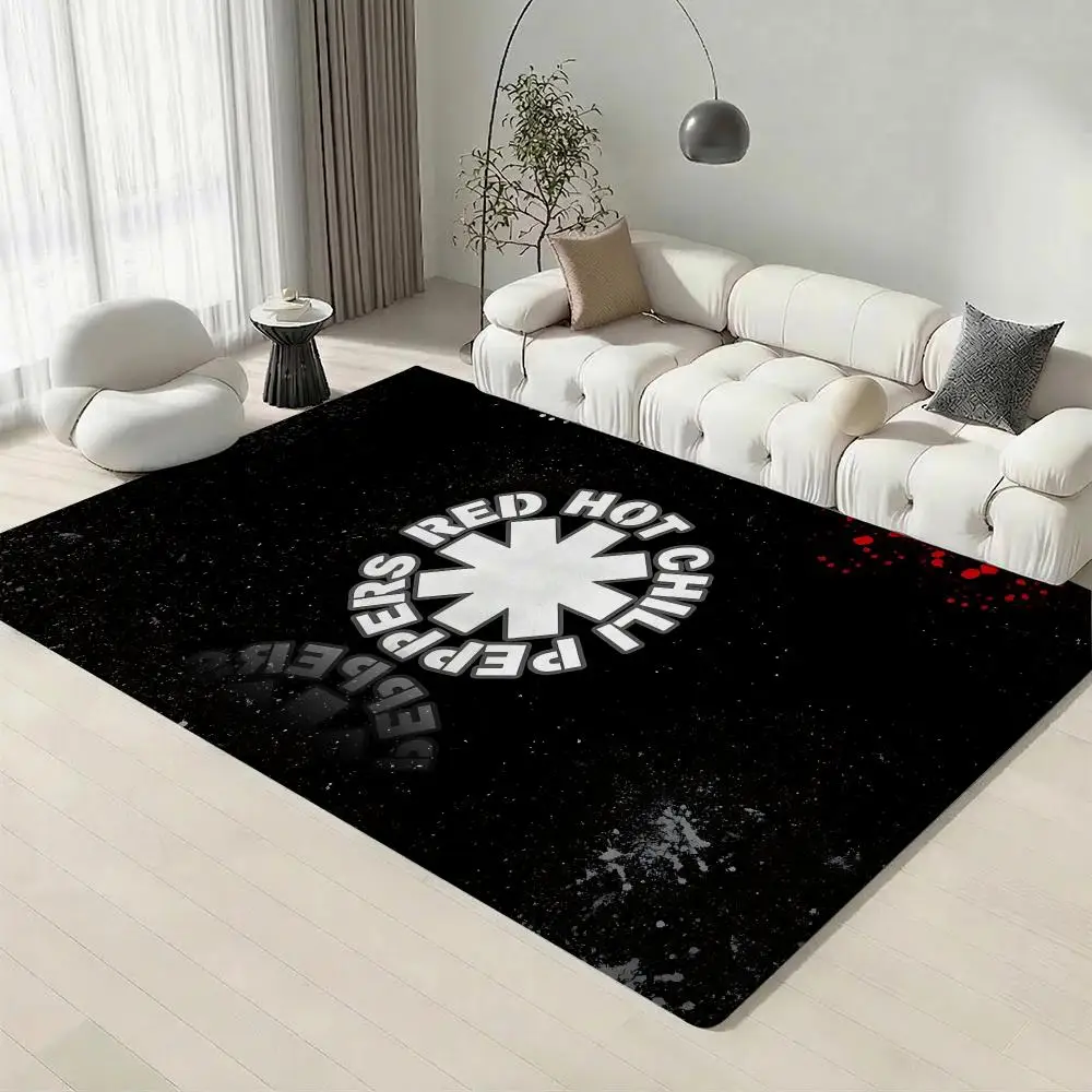 Rock Band Red Hot Chili Peppers Floor Mat Eco-Friendly Flannel Doormat Non-Slip Odorless Soft Short Plush Indoor Floor Rug