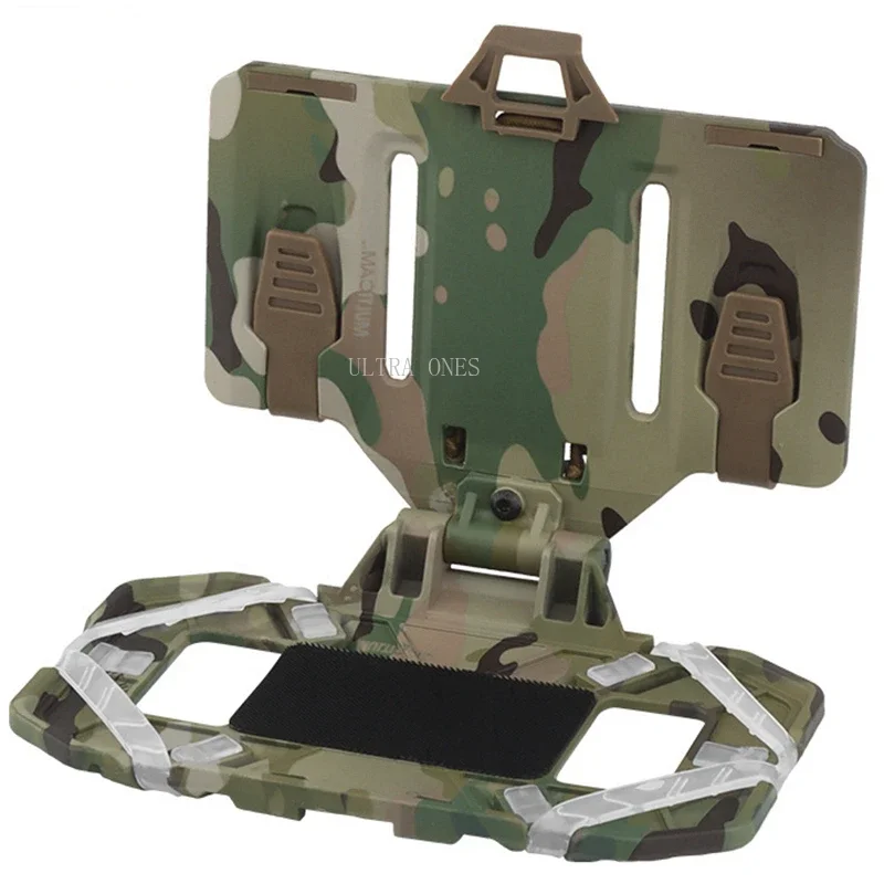 Tactical MOLLE Folding Navigation Board Airsoft Map Case Admin Panel Holder Hunting Vest Phone Rack for Screen Size 4.7-6.7in