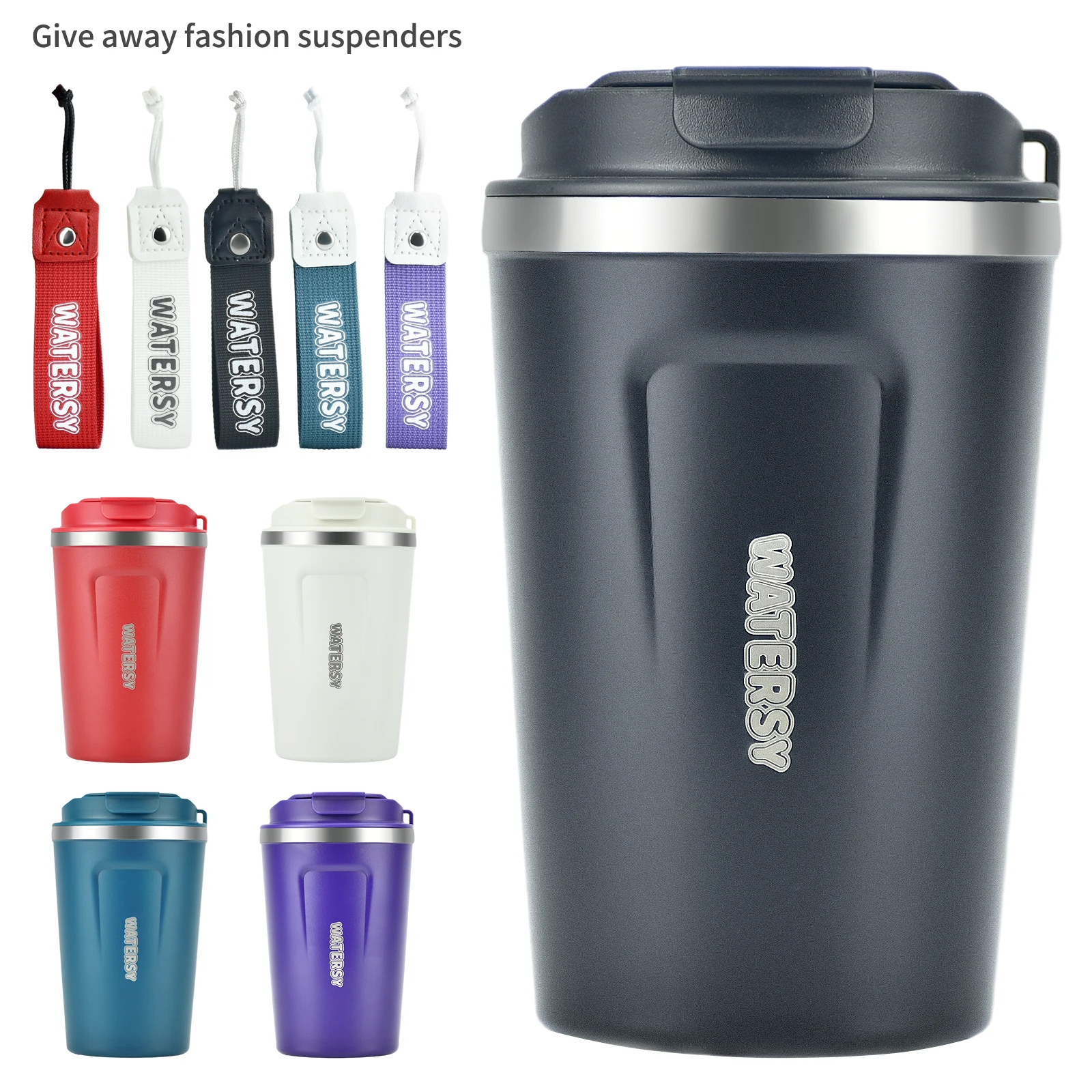 380ml Insulated Coffee Cup Stainless Steel Thermal Mug Cold & Hot Vacuum Flask Portable Milk Tea Coffee Mug Travel Tumbler Mug