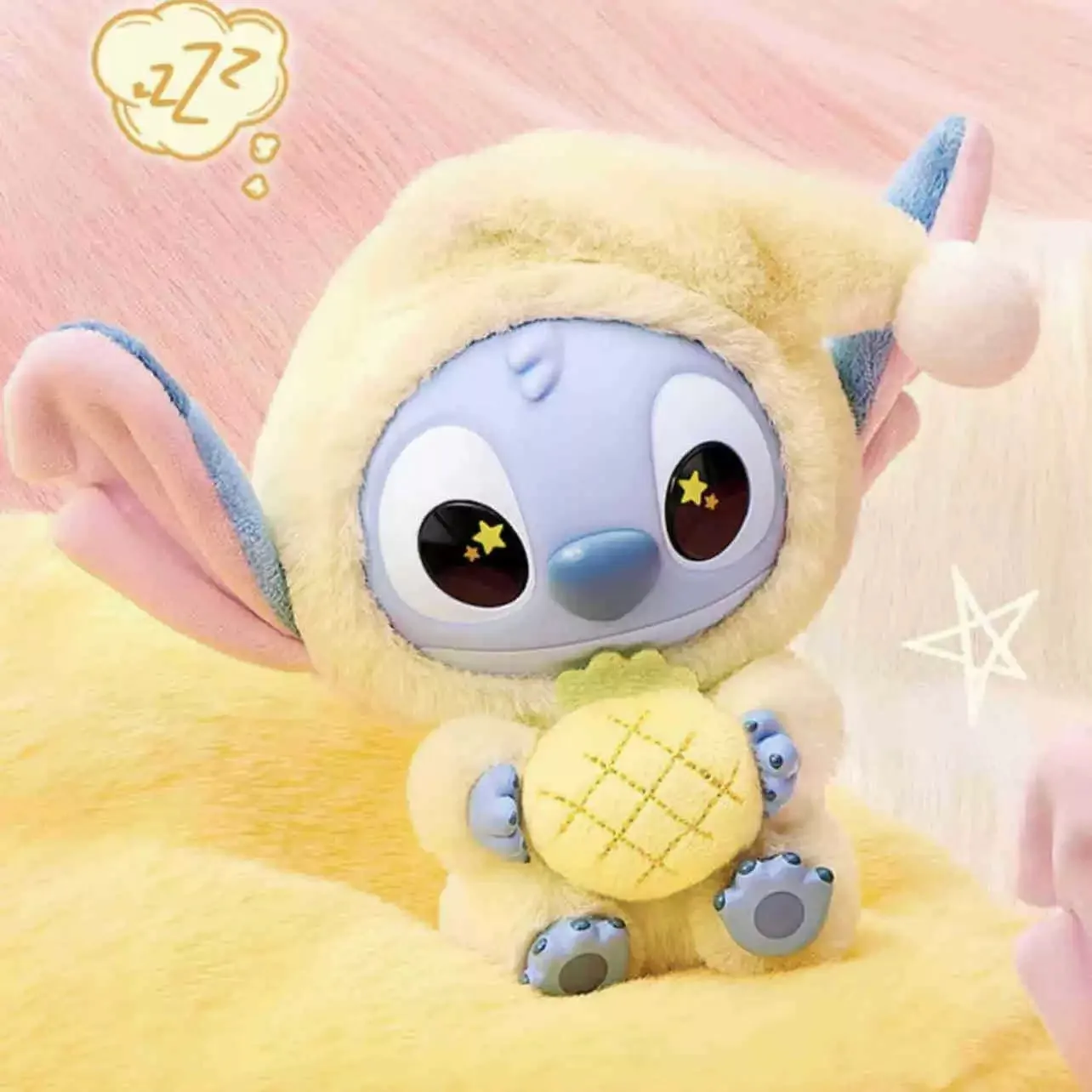 

Disney Stitch will have to eat a bite even if she is sleepy. Series cute dolls dolls, plush blind boxes