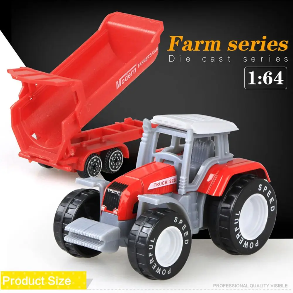 Menino brinquedo 1pc liga caminhão basculante brinquedo educativo trator modelo carro brinquedos trator brinquedo engenharia carro modelo agricultor veículo