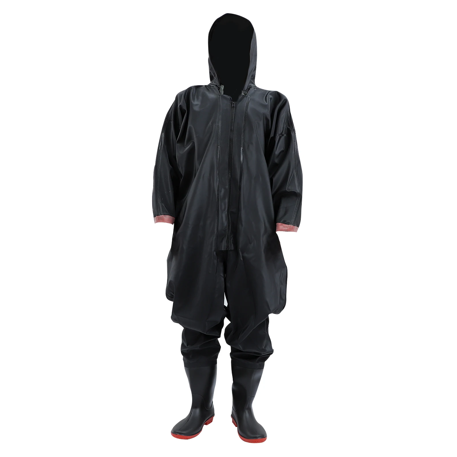 

1pcs Waterproof Wading Suits One Piece Full Body Lightweight Foldable Knitted Pvc Fishing Overalls Men Fishing Waders Pants