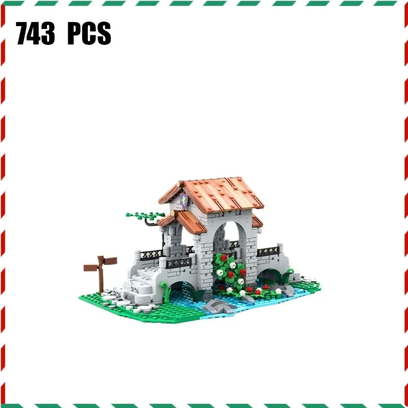 

MOC Knight Bridge Lion Building Blocks - Medieval Castle Small Particle Creative Educational Toy Birthday Gift for Fans