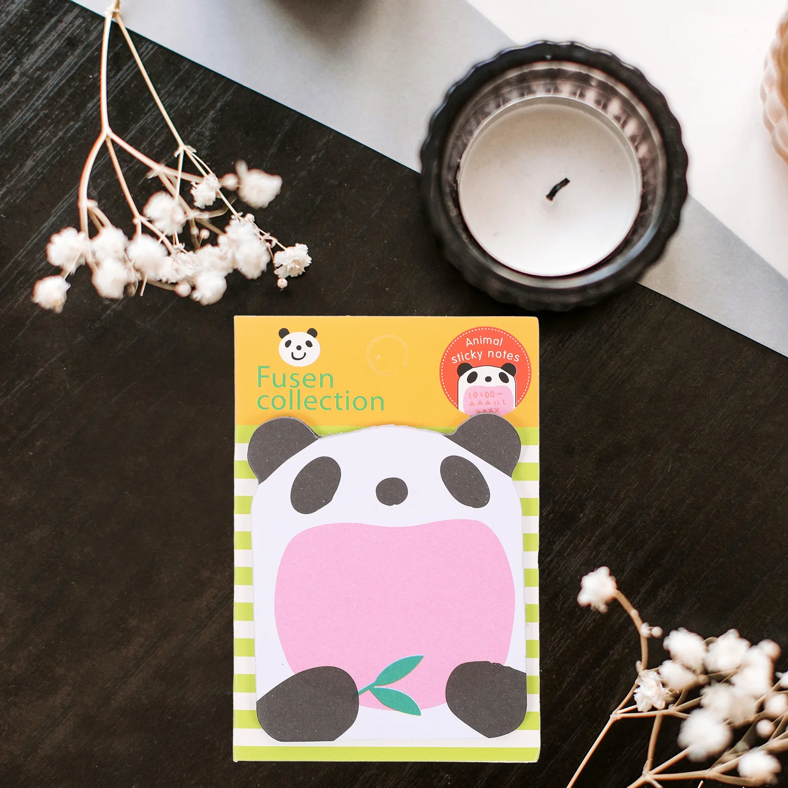 20 шт. блокноты с пандой, мультяшный дизайн, самоклеящаяся наклейка для заметок в форме животного, школьные и офисные блокноты для ежедневного использования