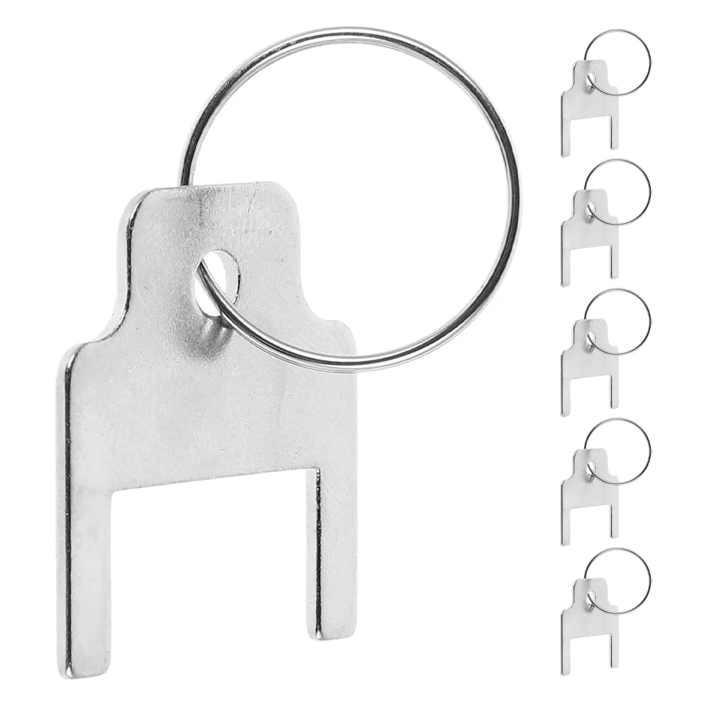 

6Pcs Tissue Dispenser Key Metal Hardwearing Replacement for Toilet Paper Towel Holder Compact Design with Key Ring Facilities
