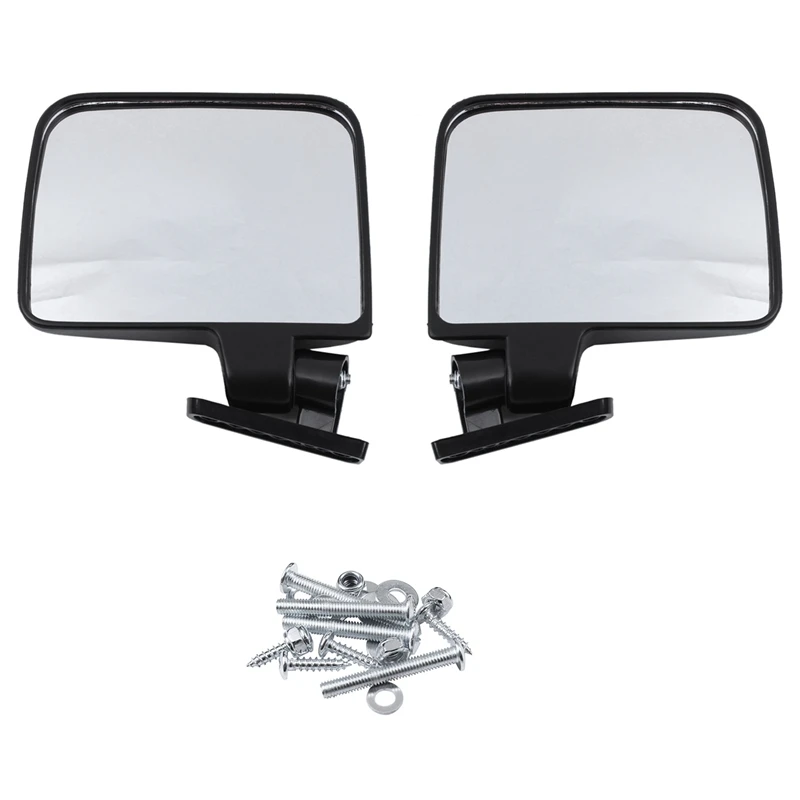 

8X Golf Cart Mirrors - Universal Folding Side View Mirror For Golf Carts Club Car, Ezgo, Yamaha, Star, Zone Carts