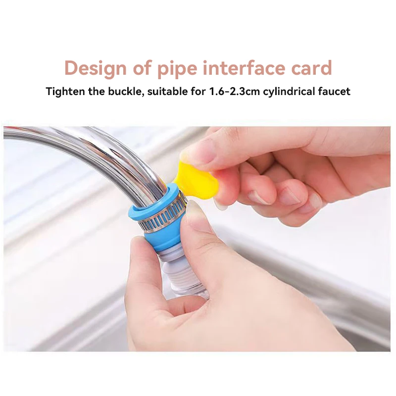 Grifo de Agua Extensible y Giratorio con Filtro Antisalpicaduras, Boquilla de Ahorro de Agua para Cocina, Extensión de Grifo con Pulverizador y Filtración para Agua Limpia