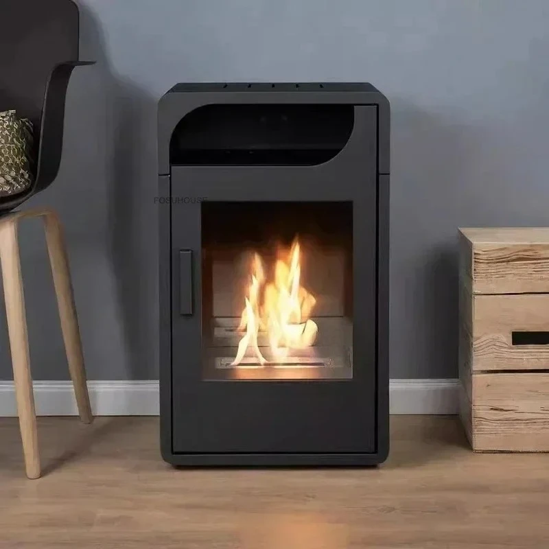 Customizable Home Firepla Winter Indoor Heater European Real Fire Fireplaces Cabinet Living Room Iron Art Heating