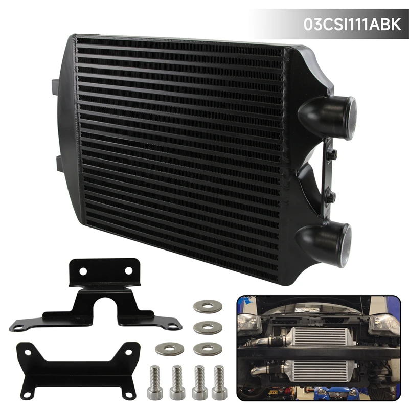 Uprated Front Mounted Intercooler For Skoda Fabia Seat VRS 1.9 PD130 Ibiza Mk4 1.8T/ VW Polo GTI 1.8T Models TDI Black/Silver