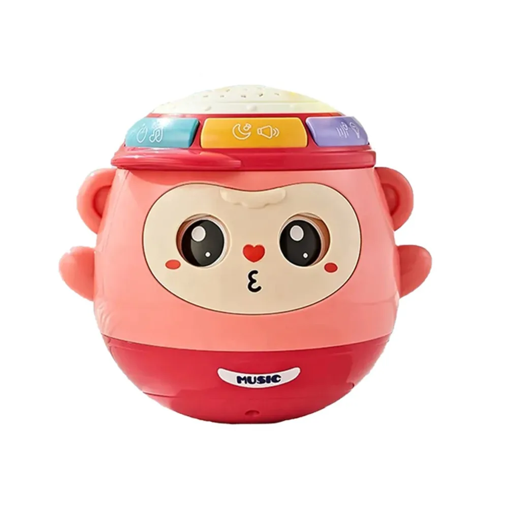 Ambachten Tummy Time Rocking Toy Handgemaakte collectie Tumbler Rocking Toy Desktop Decoratie Mini Face Changing Doll Desktop Decor