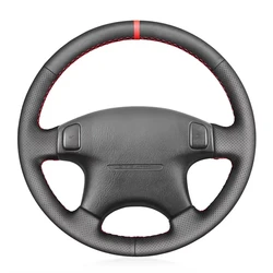 Black Faux Leather Car Steering Wheel Cover for Honda CRV CR-V Accord 6 Odyssey Prelude Civic 1996-2002 Acura CL 1998-2003