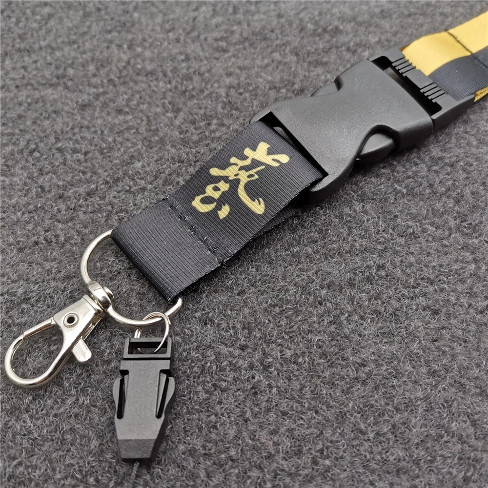 JDM Refitting Style JS RACING Lanyard Cellphone Car Keychain Employee's Card Holder Mobile Neck Strap With Quick Release for key