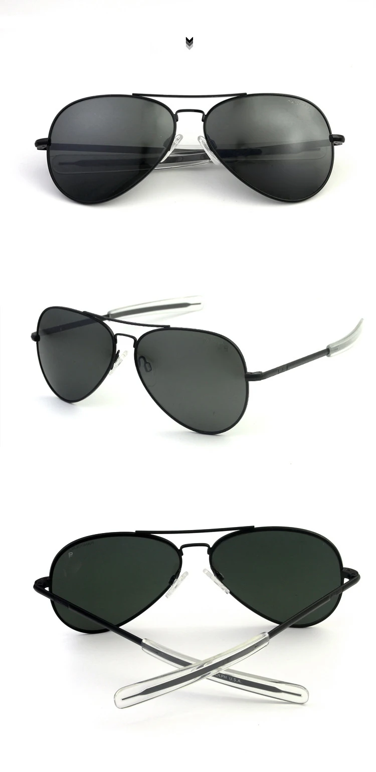 RE Sonnenbrille Mann USA Armee Militär Luftfahrt Pilot Sonnenbrille Glaslinse Frau Luxusmarke Retro Titan Rahmen Hohe Qualität – Detail 19