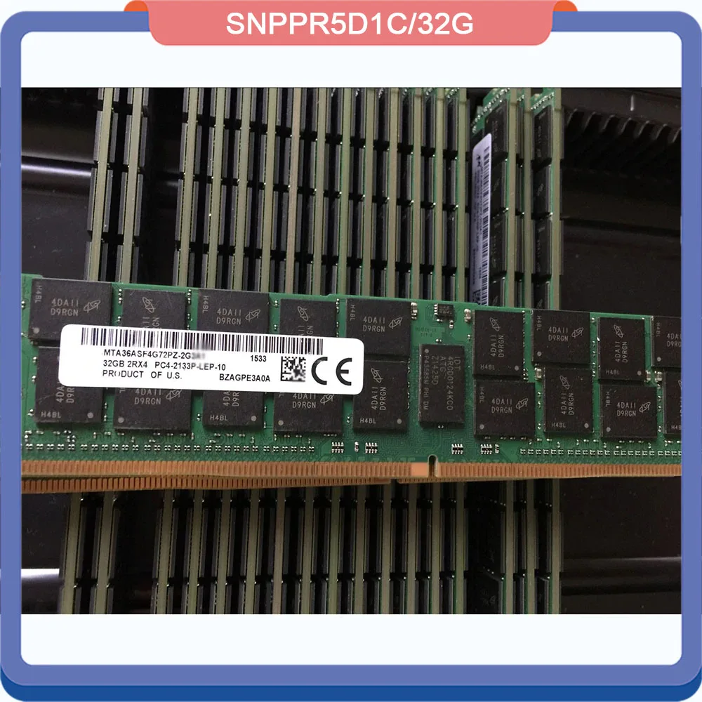 SNPPR5D1C/32G 2133 RAM 32GB 2RX4 PC4-2133P PR5D1 RIDMM Server Memory Works Perfectly Fast Ship