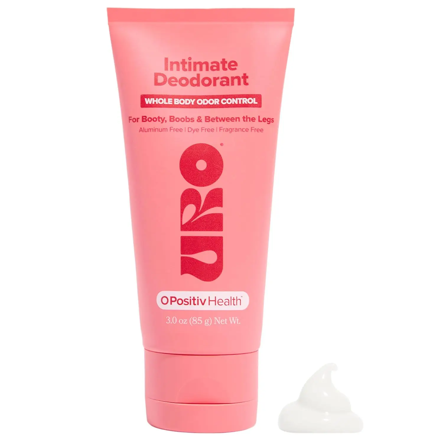 Crema Desodorante Íntima para Todo el Cuerpo O Positiv URO – Dermatológicamente Probada, Hipoalergénica, No Irritante, Sin Aluminio