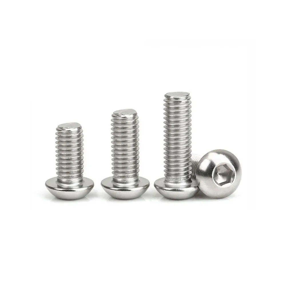 ISO7380 Draadborgschroeven M2 M2.5 M3 M4 M5 M6 M8 304 Ronde Rvs Hex Socket Knop Hoofd Inbusbout
