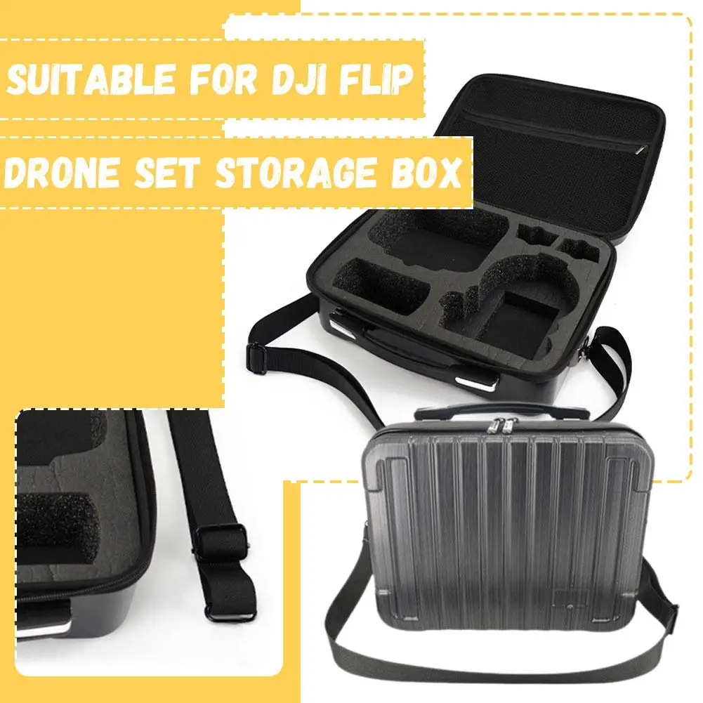  for dji Flip RC 2 Sets Of Storage Boxes Hard Shell Explosion-proof Box Anti-fall Dustproof Cross-body Portable Storage Bag