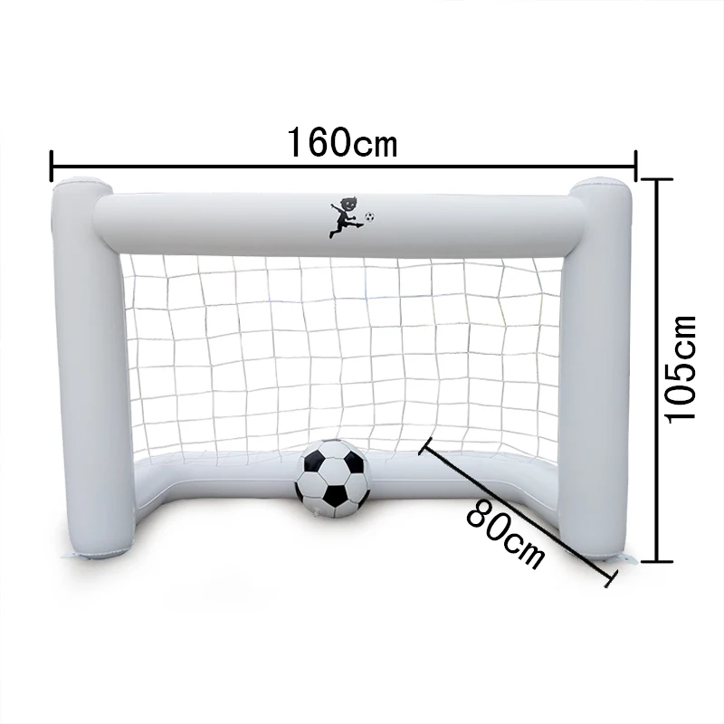 Palo de portería de fútbol inflable, mini portería inflable portátil para exteriores de PVC, juego de pelota de fútbol para niños