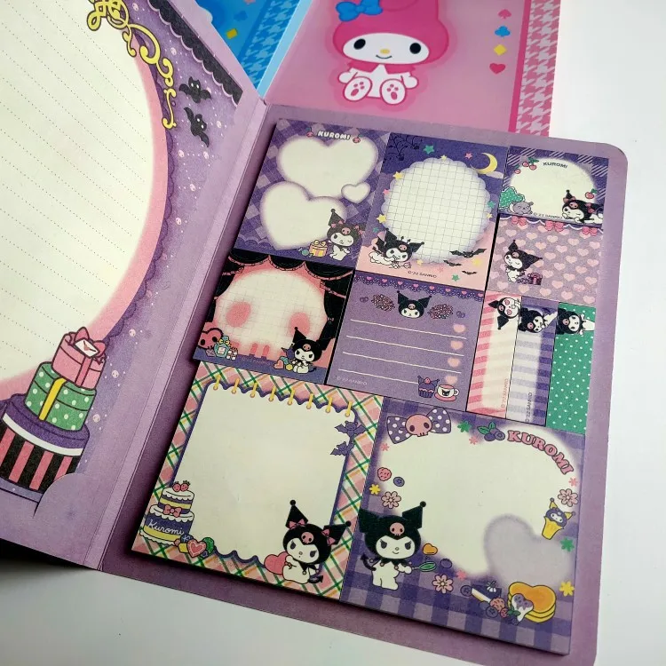 Derivados de animação da moda: notas adesivas coloridas Rilakkuma Ins Bloco de notas Kitty com adesivo de índice de material para uso estudantil