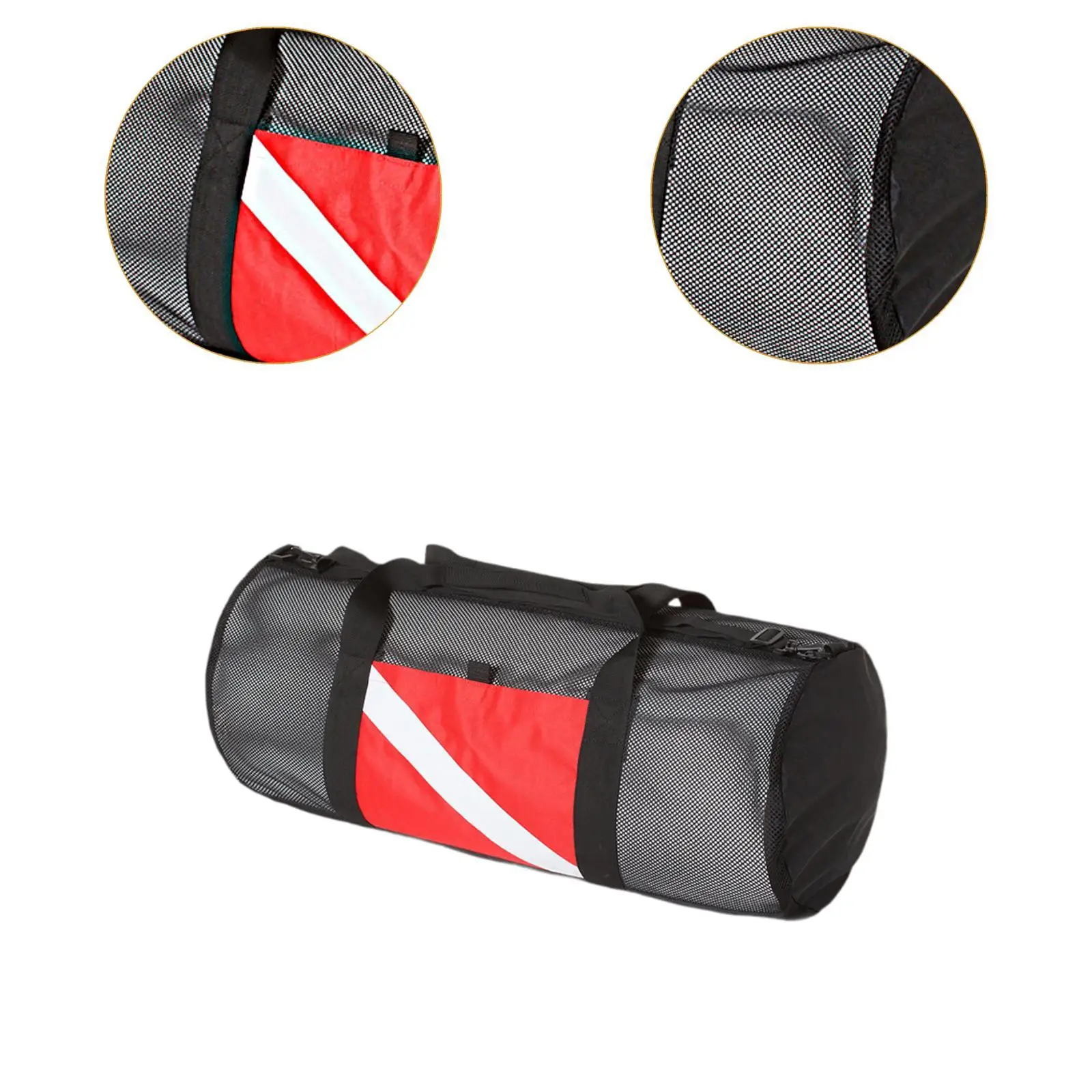 Bolsa de lona de malla, bolso de nailon para equipo de buceo, para aletas subacuáticas de snorkel