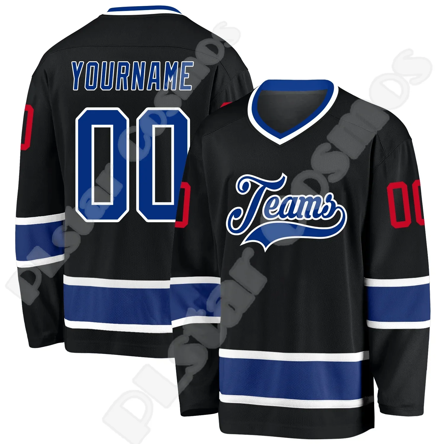 Drop Shipping Hockey Jersey Custom Name Team Logo Number Colorful Pullover Long Sleeves 3DPrint Harajuku Casual Sweatshirts XA9