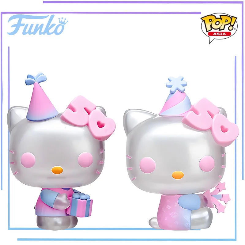 

FUNKO POPThe 50th Anniversary Hello Kitty Sanrio Co-branded Figurine Anime Character Action Desktop Decoration Collectible Model